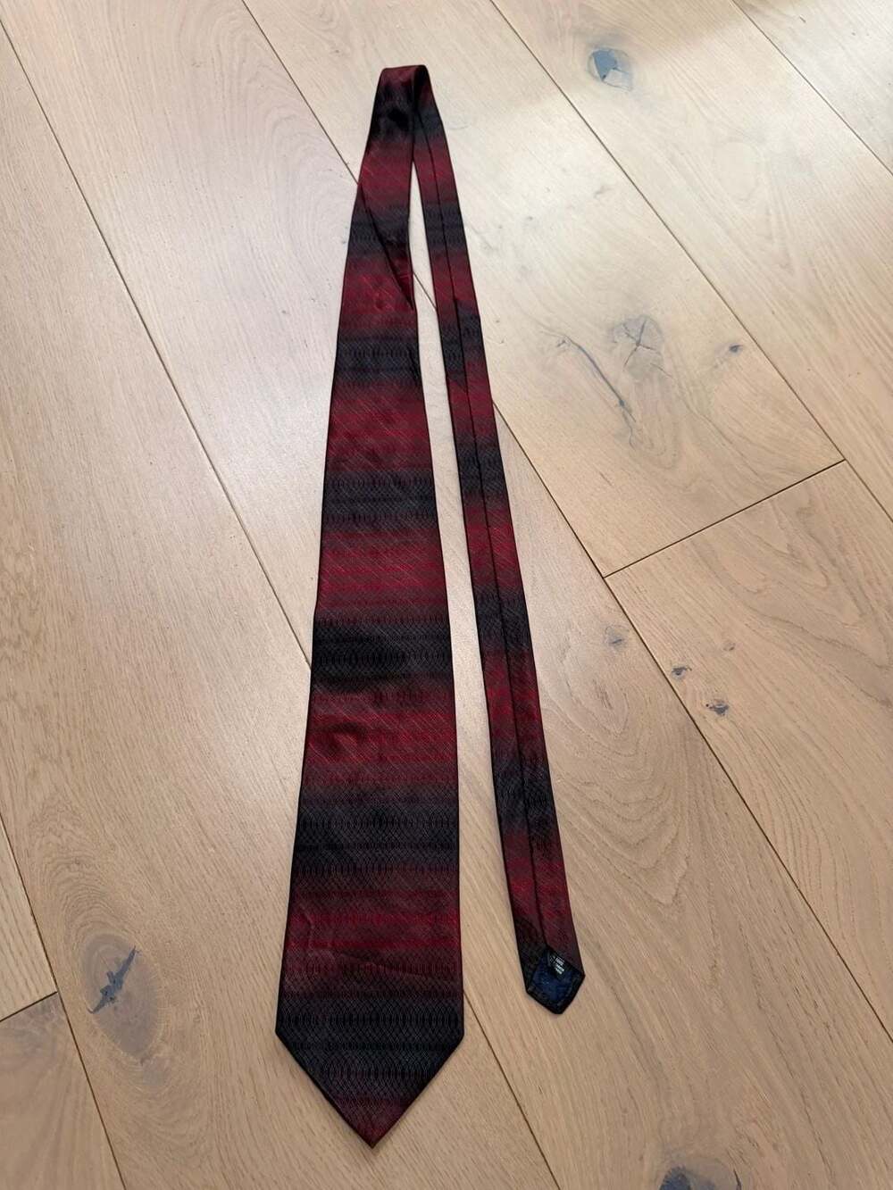 Christian Dior Monsieur Tie Silk Red Black Geometric